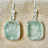 Aquamarine and Sterling Silver Dangle Earrings