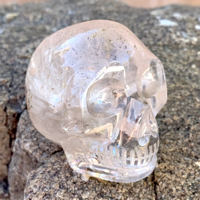 Quartz Skull (Clear, with Rainbows)