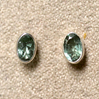 Tourmaline Oval Faceted Stud Earrings